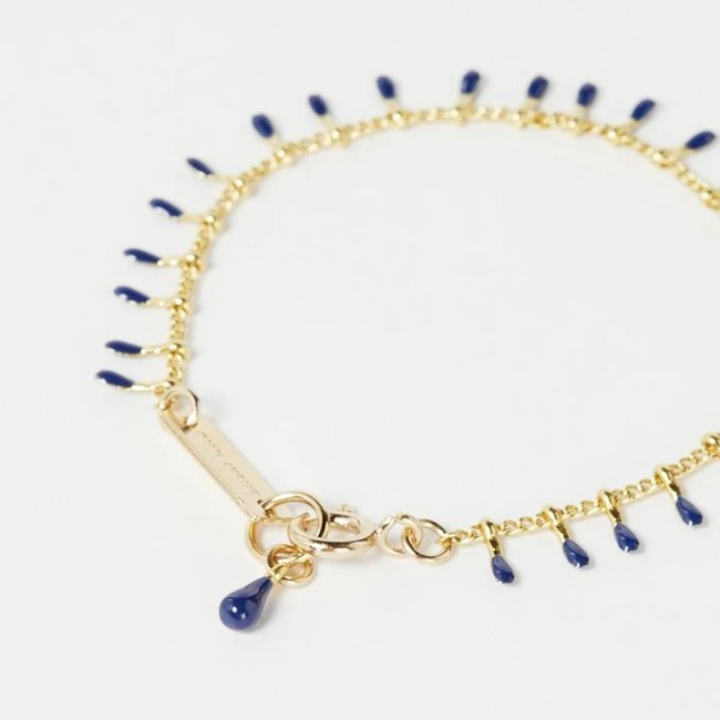 Bracelet blue with charms