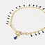 Armband blauw met bedels