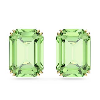 Swarovski Oorknopjes met groene kristal