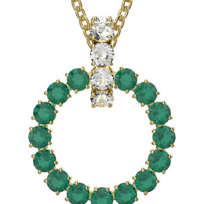 Swarovski Necklace with green crystals