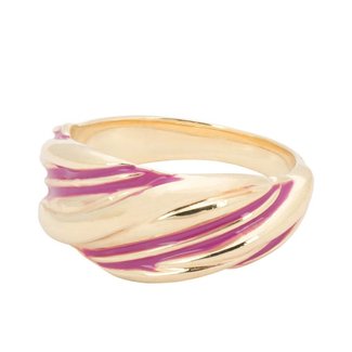 Anna + Nina Gold plated ring Twist
