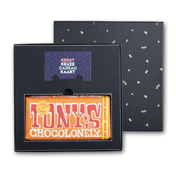 Cadeaupakket Tony’s Chocolonely ‘Karamel/zeezout' + Cadeaukaart