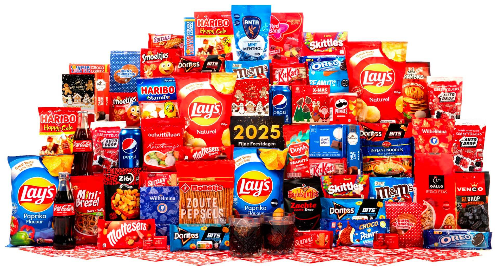 Kerstpakket Coca-Cola & Feestelijke Snackmix