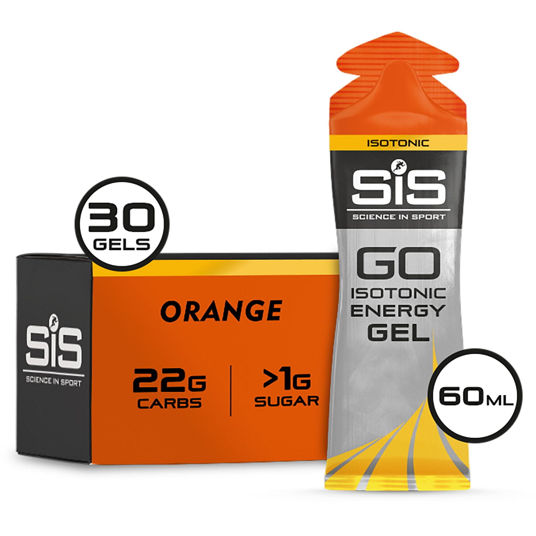 SiS - Orange GO Isotonic Energy Gel 60ml 6 Pack $14.99
