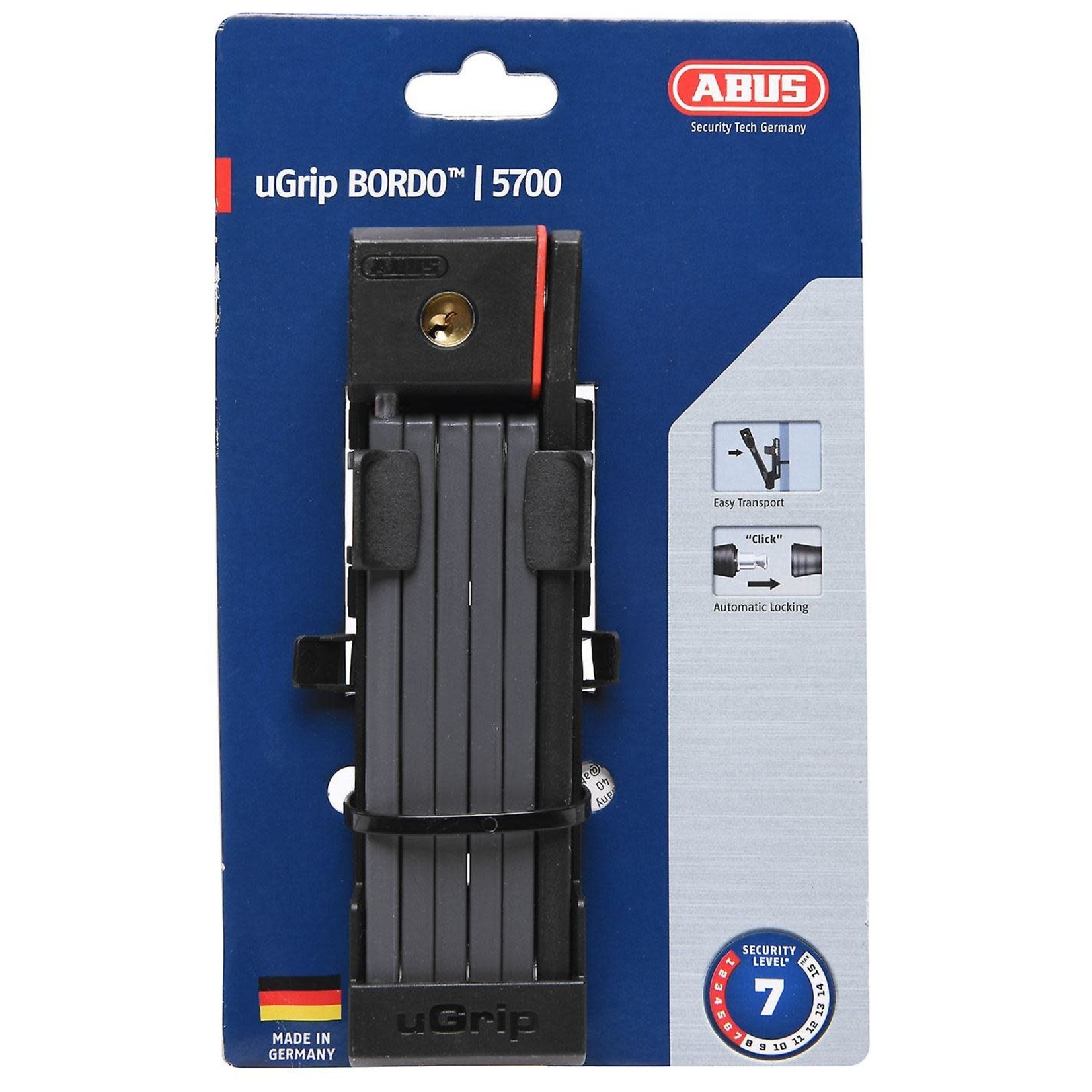 Abus Bordo 5700 UGrip Folding Lock - 80cm Black