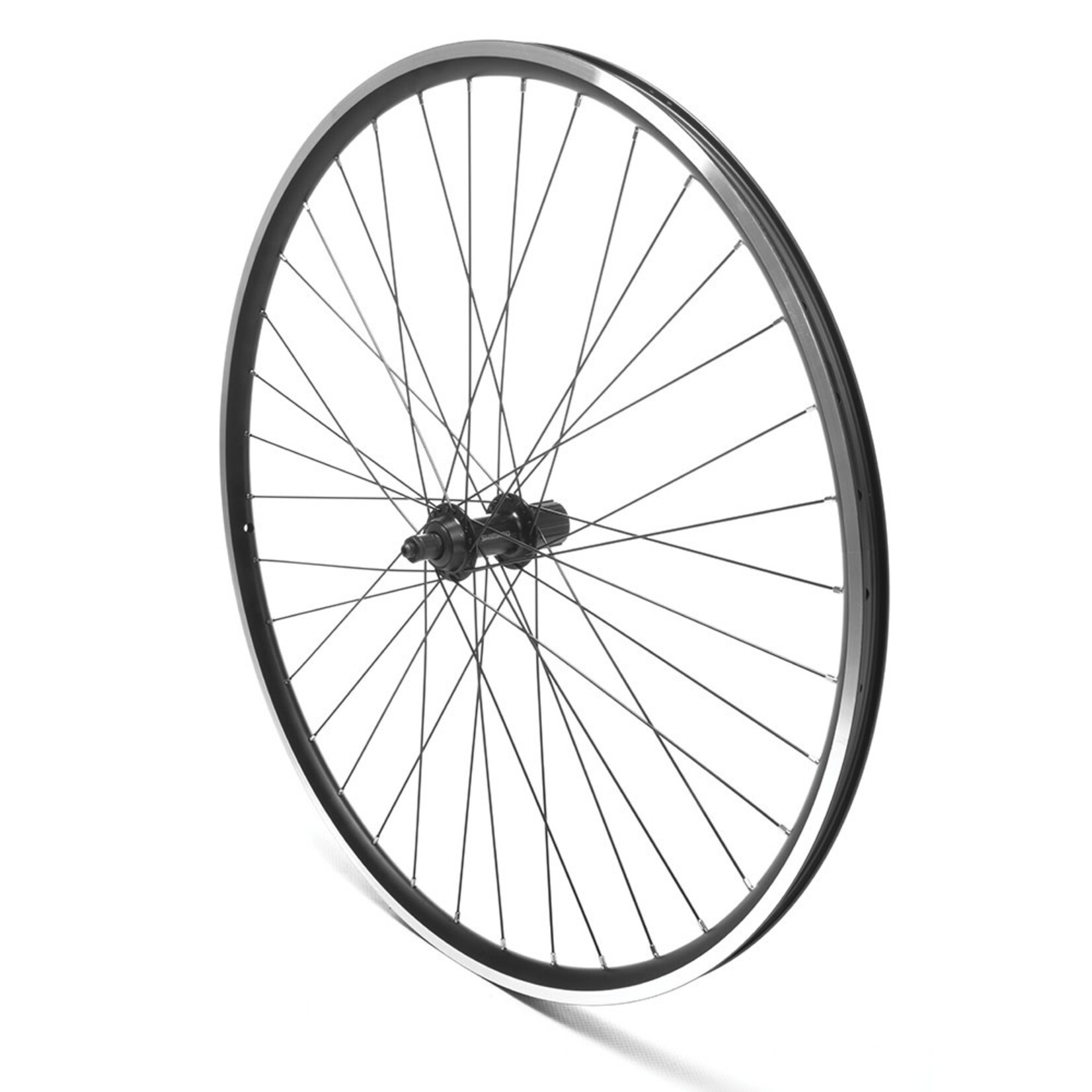 700c Hybrid Rear Wheel Q/R Cassette Black