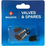 Weldtite Presta Valve Core,  Removal Tool and Dust Caps - 2pc
