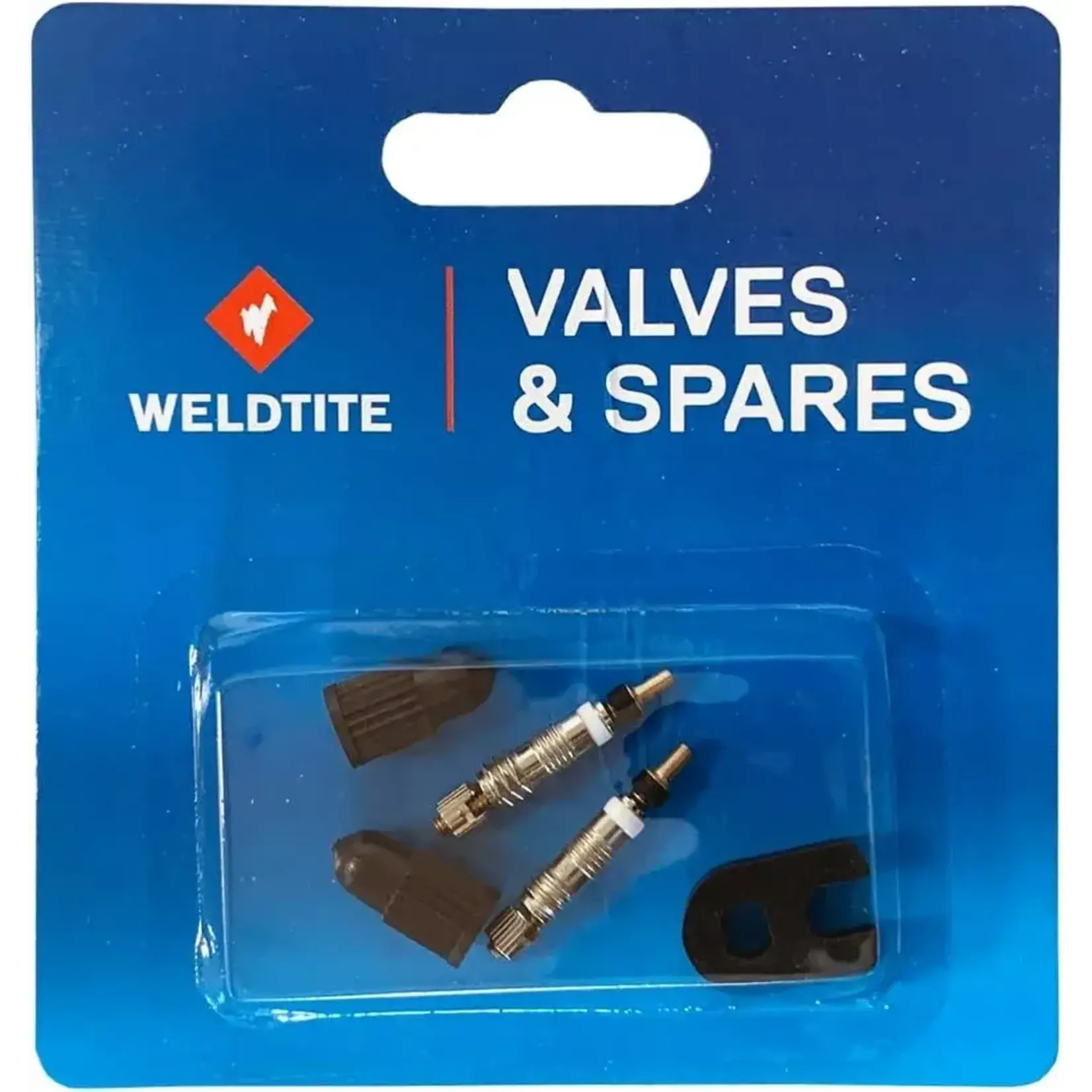 Weldtite Presta Valve Core,  Removal Tool and Dust Caps - 2pc