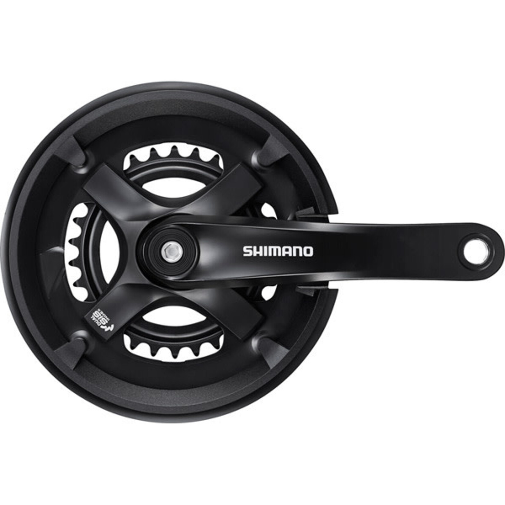 Shimano Chainset FC-TY501  46 / 30 Double 7 / 8-Speed 170 mm With Chainguard Black