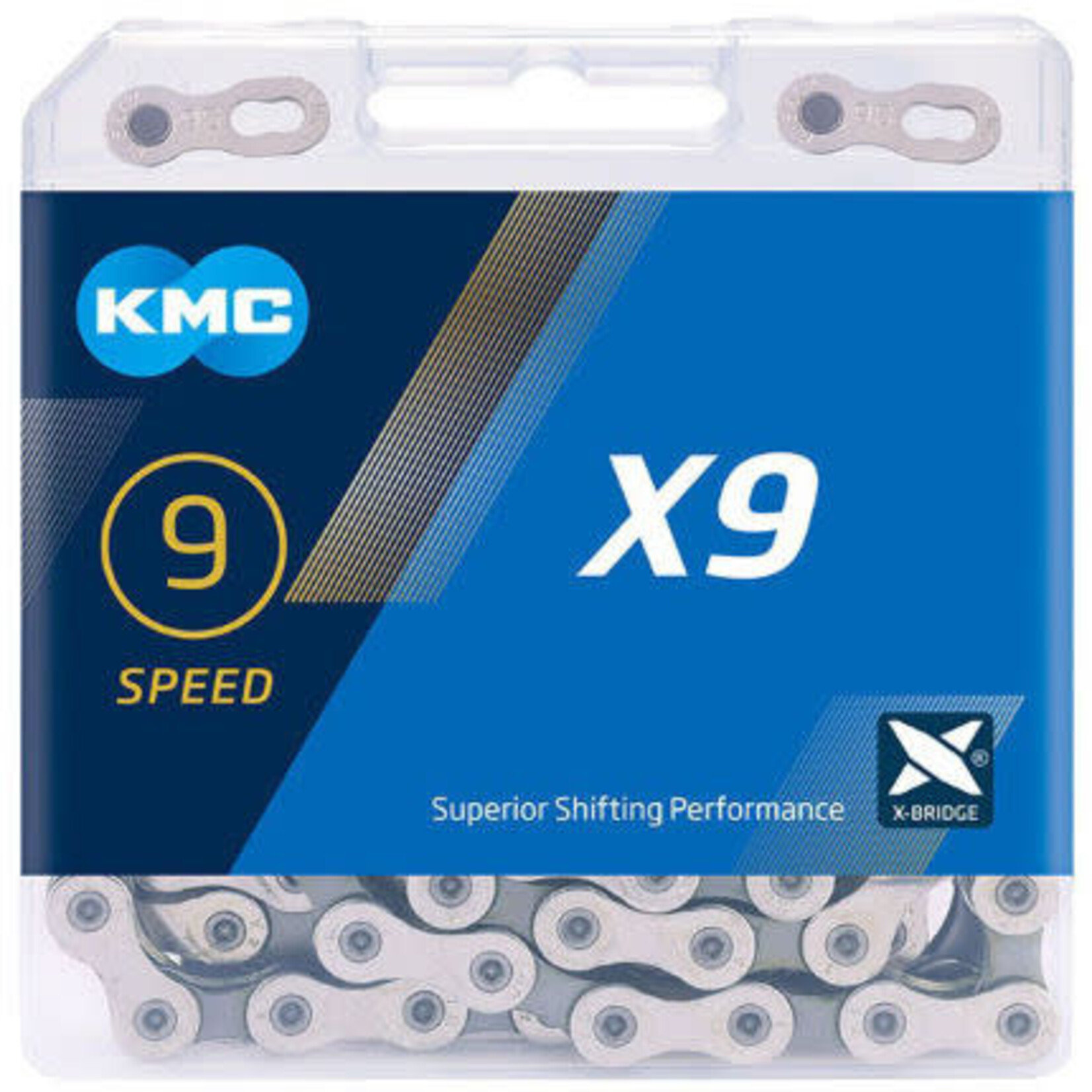 KMC 9 Speed X9 Silver 116 Link