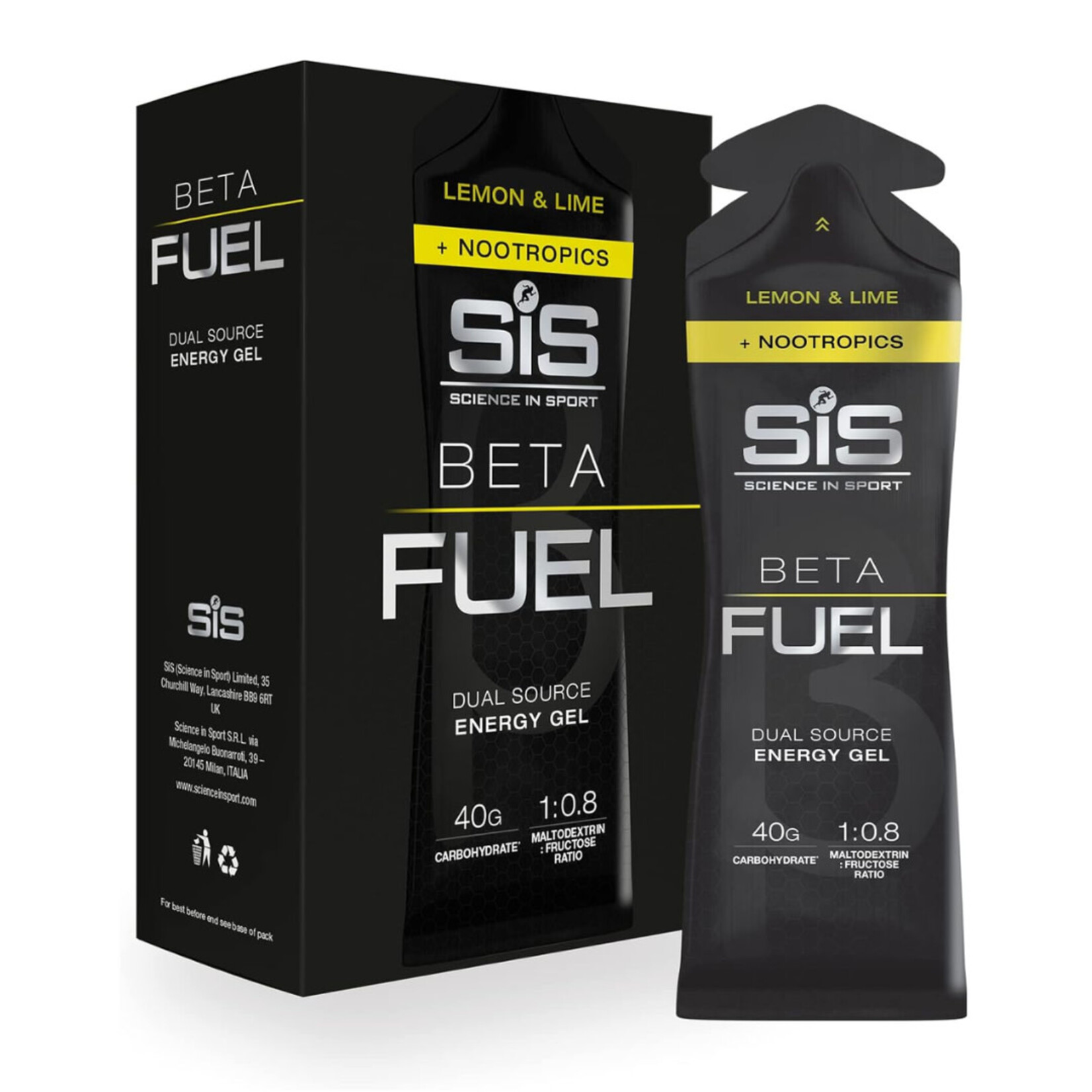 SiS Beta Fuel Energy Gel +Nootropics - box of 6 gels