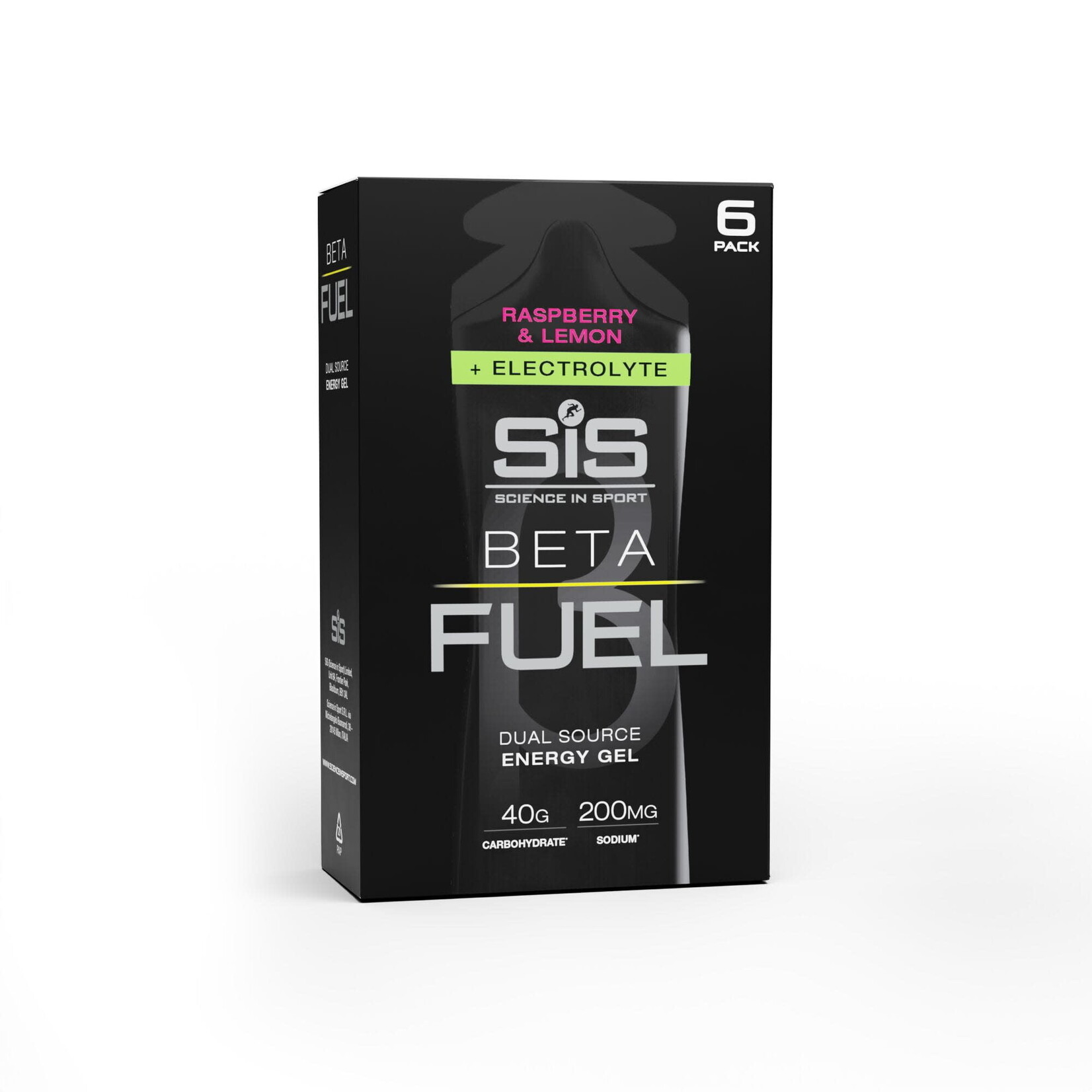 SiS Beta Fuel Dual Source Energy + Electrolyte Gel 60ml Raspberry and Lemon - Box of 6