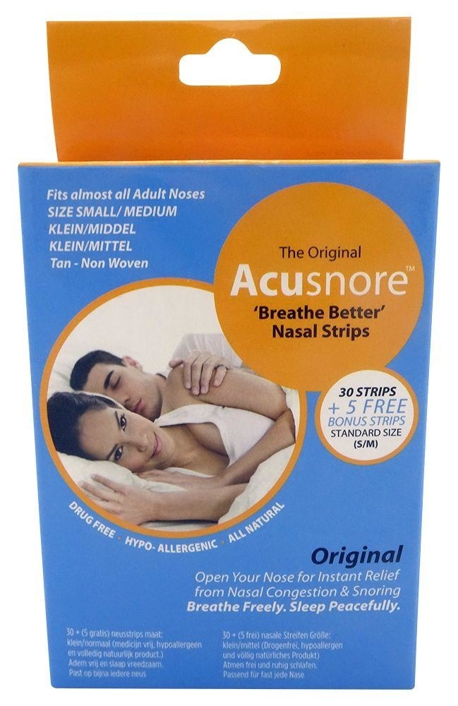 Acusnore - breathe better Neuspleisters Small Medium TAN 35 st. afbeelding