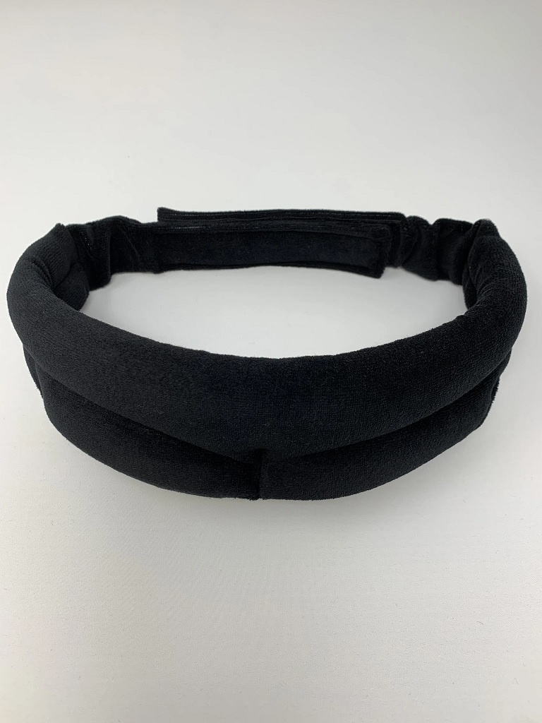 Premium Zachte Blinddoek/Slaapmasker 3D - Zwart afbeelding