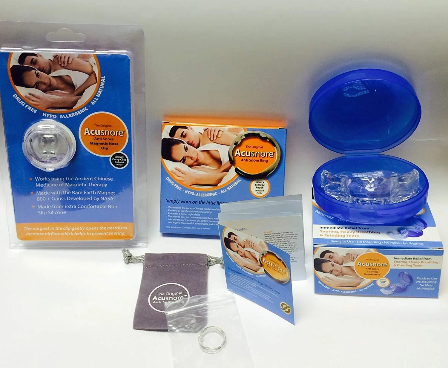 Acusnore proefpakket Anti Snurk Kit Maat L - 3 Delig afbeelding
