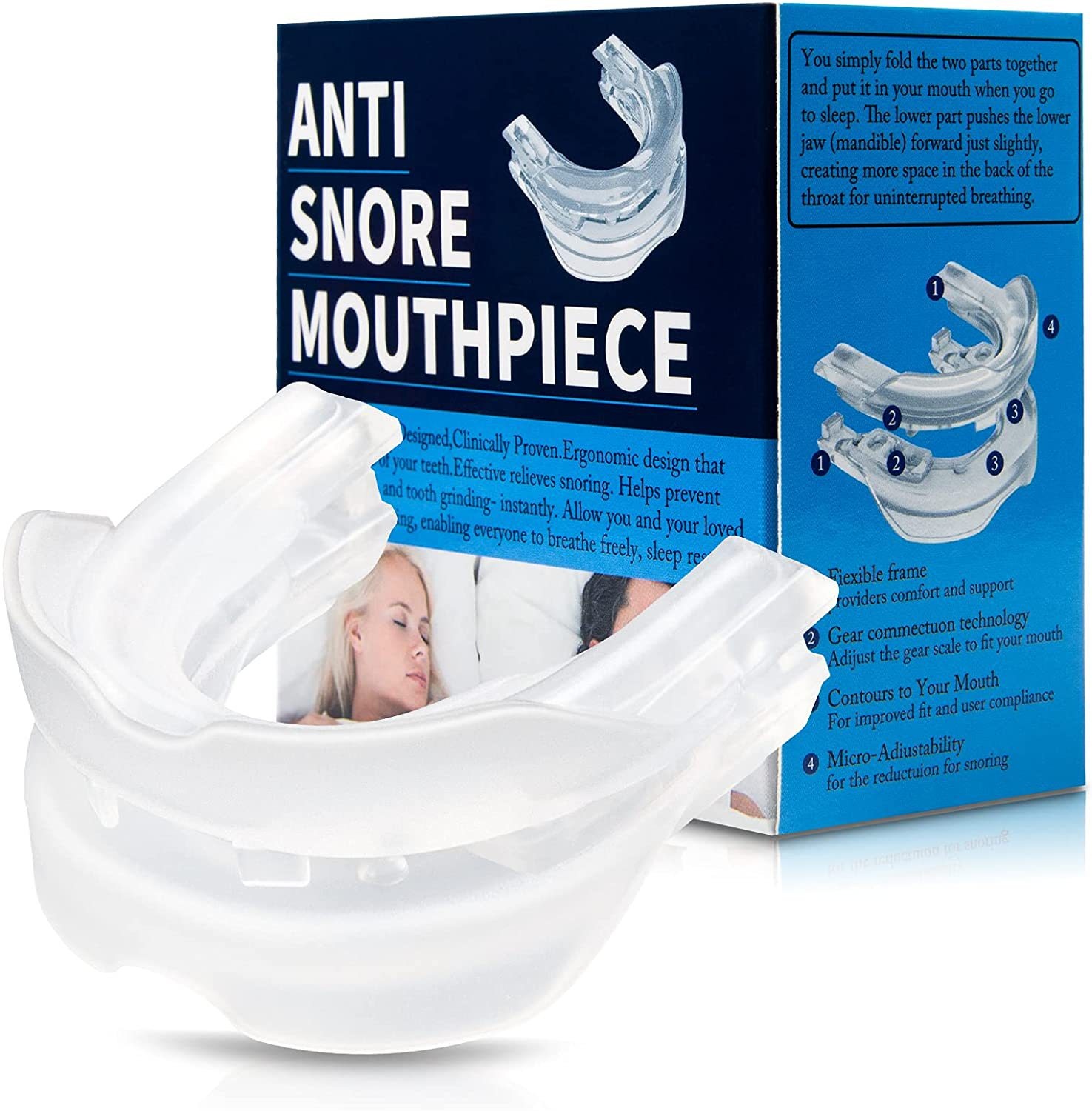 Deep Sleep Anti snurk beugel en Tandenknarsbitje afbeelding