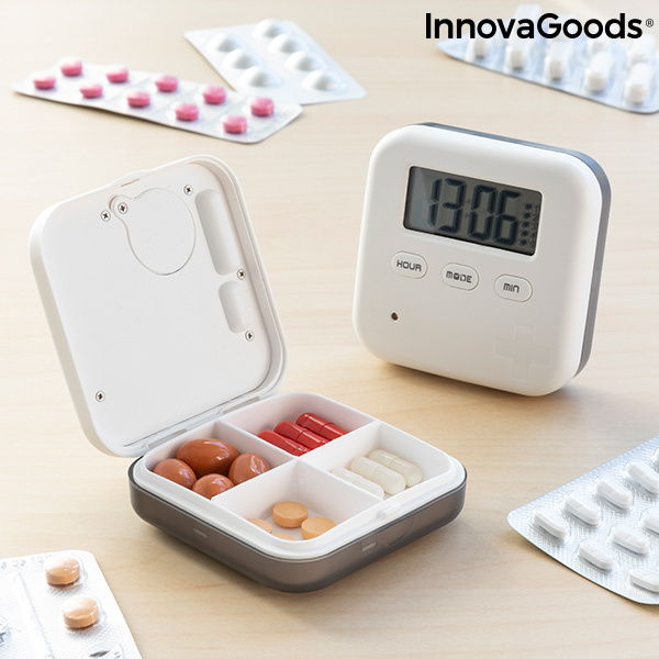 InnovaGoods InnovaGoods Elektronische Intelligente Pillendoos - 6,5 x 2 x 6,5 cm