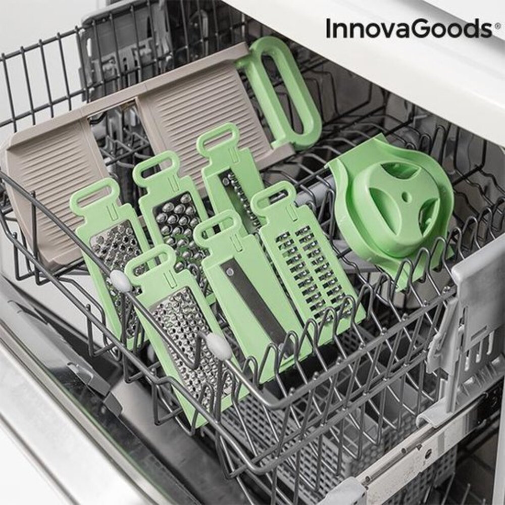 Huismerk InnovaGoods Keukenrasp 6-in-1 Opvouwbaar Mandoline Huismerk InnovaGoods Keukenrasp 6-in-1 Opvouwbaar Mandoline