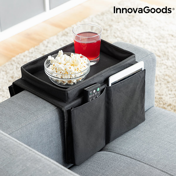 InnovaGoods Bank Dienblad Met Opbergvakken - 54 x 31 x 4 cm afbeelding