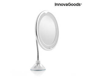 InnovaGoods InnovaGoods LED Spiegel Met Flexibele Arm & Zuignap - 20 cm InnovaGoods InnovaGoods LED Spiegel Met Flexibele Arm & Zuignap - 20 cm