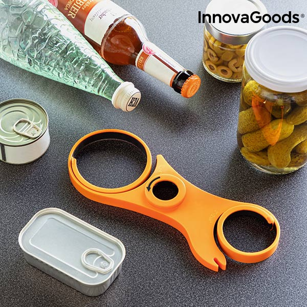 InnovaGoods Multifunctionele Flesopener, 5-in-1 - 24,5 x 9 x 2 cm afbeelding