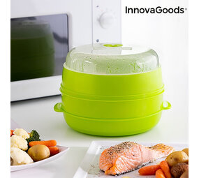 InnovaGoods InnovaGoods Fresh Dubbele Magnetron-Stomer - 22 x 12/17 cm InnovaGoods InnovaGoods Fresh Dubbele Magnetron-Stomer - 22 x 12/17 cm