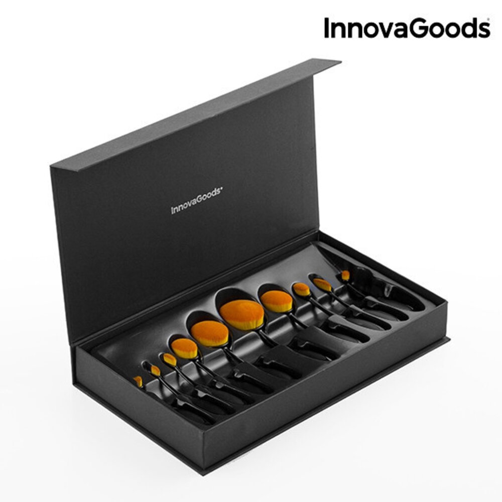 InnovaGoods InnovaGoods Ovale Make-Up Borstelset - 11-delig InnovaGoods InnovaGoods Ovale Make-Up Borstelset - 11-delig