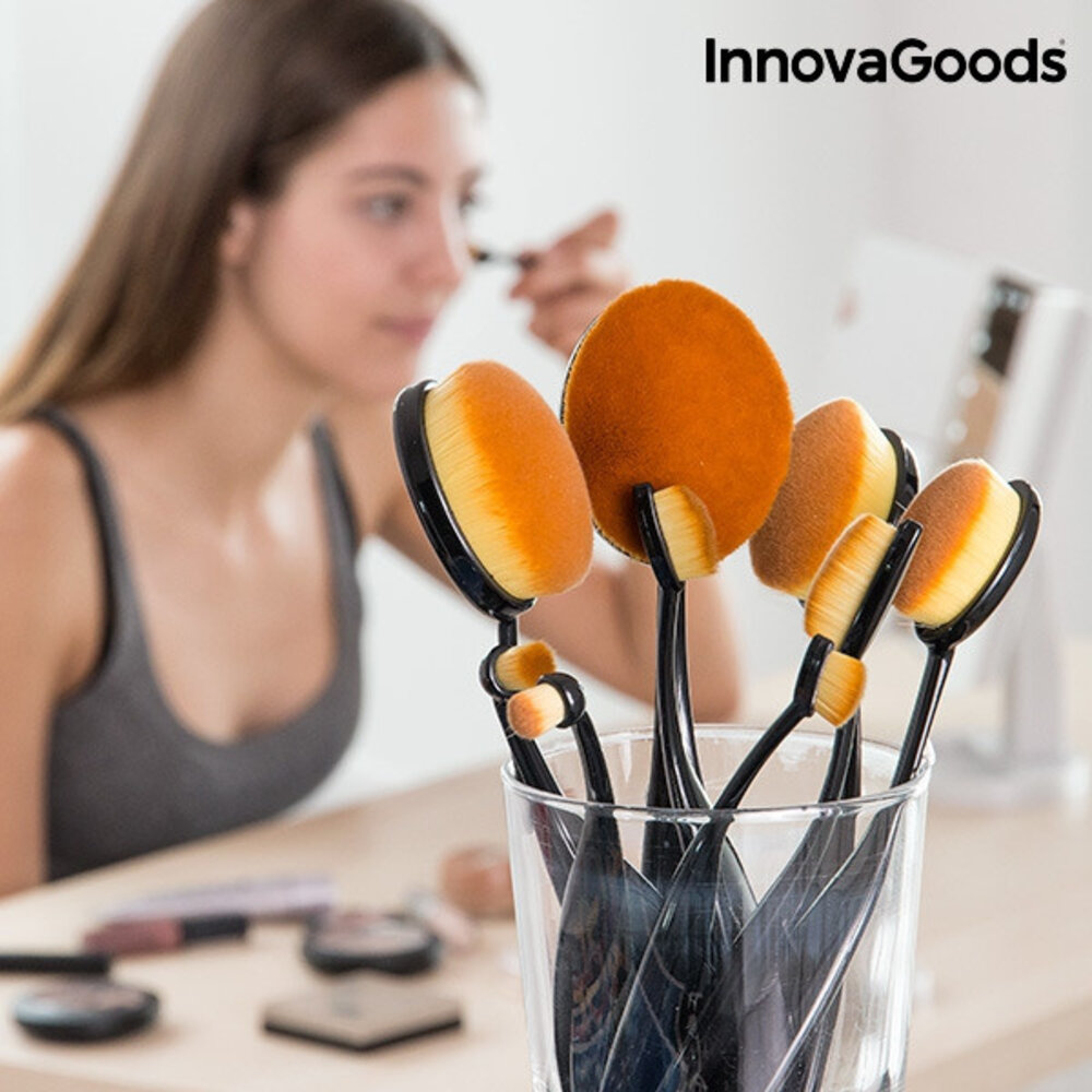 InnovaGoods InnovaGoods Ovale Make-Up Borstelset - 11-delig InnovaGoods InnovaGoods Ovale Make-Up Borstelset - 11-delig