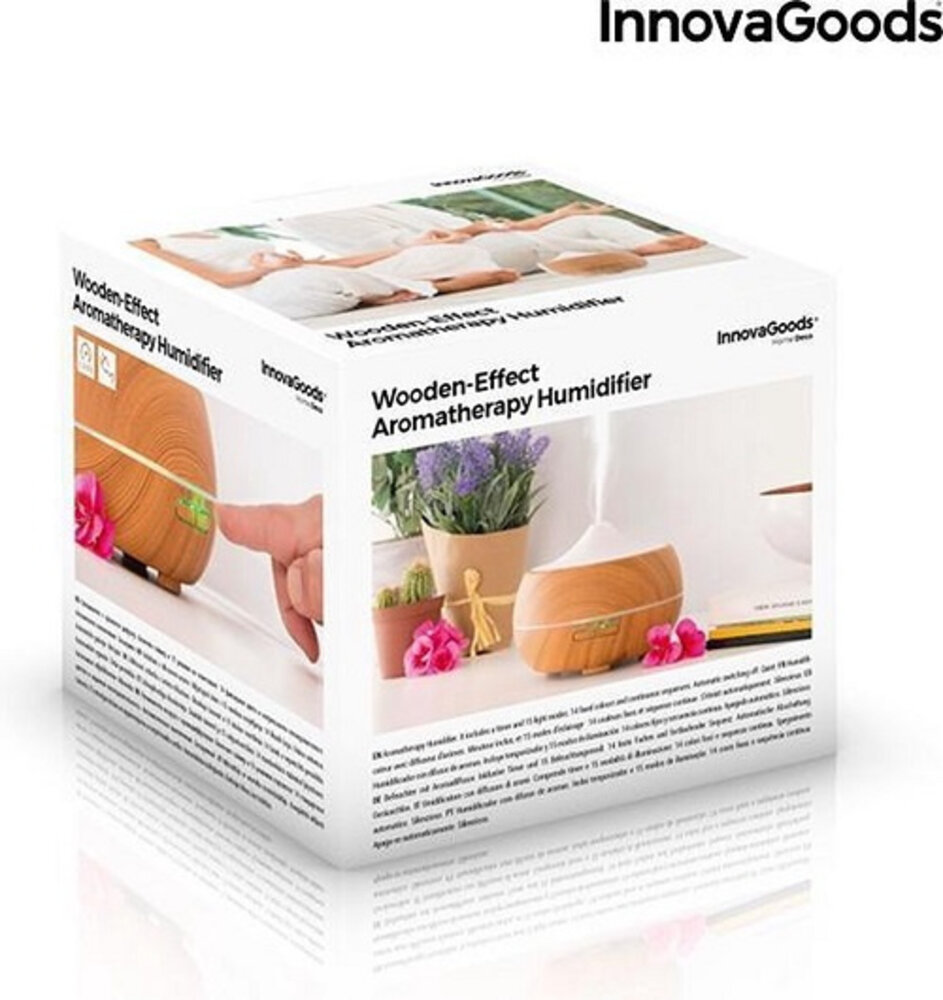InnovaGoods InnovaGoods Houteffect Luchtbevochtiger Met Aromatherapie - 300 ml InnovaGoods InnovaGoods Houteffect Luchtbevochtiger Met Aromatherapie - 300 ml