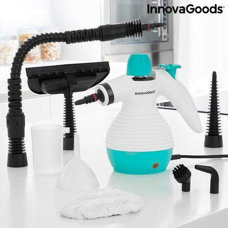 InnovaGoods InnovaGoods 9-in-1 Handstoomreiniger Multifunctioneel - 1000W InnovaGoods InnovaGoods 9-in-1 Handstoomreiniger Multifunctioneel - 1000W
