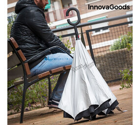 InnovaGoods InnovaGoods Omkeerbare Paraplu - 98 x 80 cm InnovaGoods InnovaGoods Omkeerbare Paraplu - 98 x 80 cm