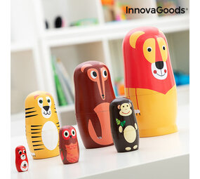 InnovaGoods InnovaGoods Funimals Houten Matroesjka Dieren InnovaGoods InnovaGoods Funimals Houten Matroesjka Dieren