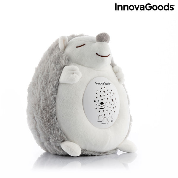 InnovaGoods Premium Egelknuffel Met Witte Ruis En Nachtlicht - 16 x 19 x 15 cm