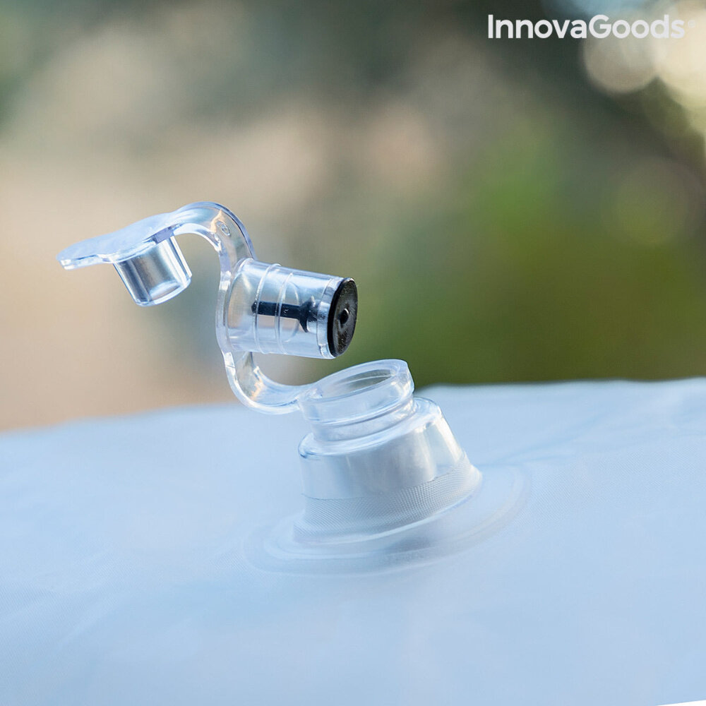 Huismerk Premium Opblaasbare Poef Met LED Verlichting - Ø50 x 30 cm