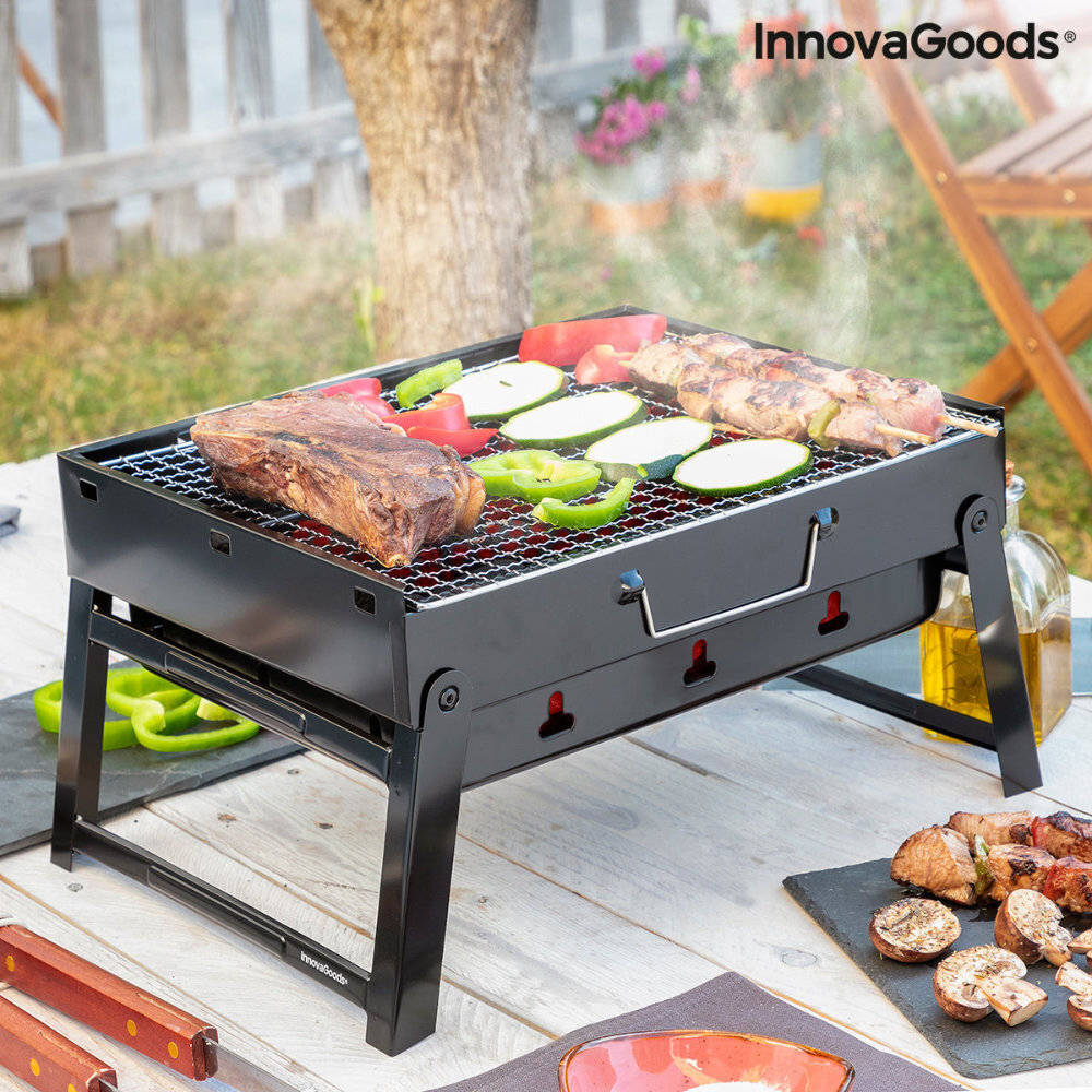 Huismerk Premium Draagbare Barbecue Voor Houtskool -  41 x 28 x 20 cm