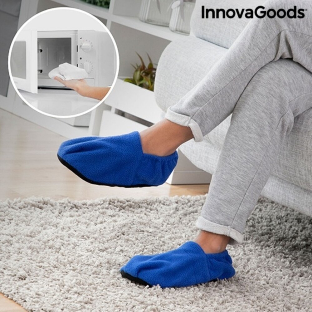 Huismerk Innovagoods Opwarmbare Magnetron Pantoffels - Blauw Huismerk Innovagoods Opwarmbare Magnetron Pantoffels - Blauw