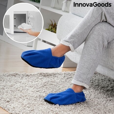 Huismerk Innovagoods Opwarmbare Magnetron Pantoffels - Blauw Huismerk Innovagoods Opwarmbare Magnetron Pantoffels - Blauw
