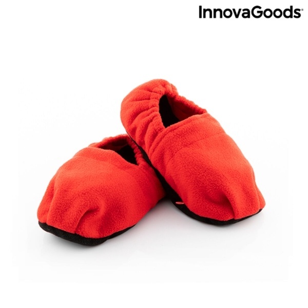 Innovagoods Opwarmbare Magnetron Pantoffels - Rood afbeelding