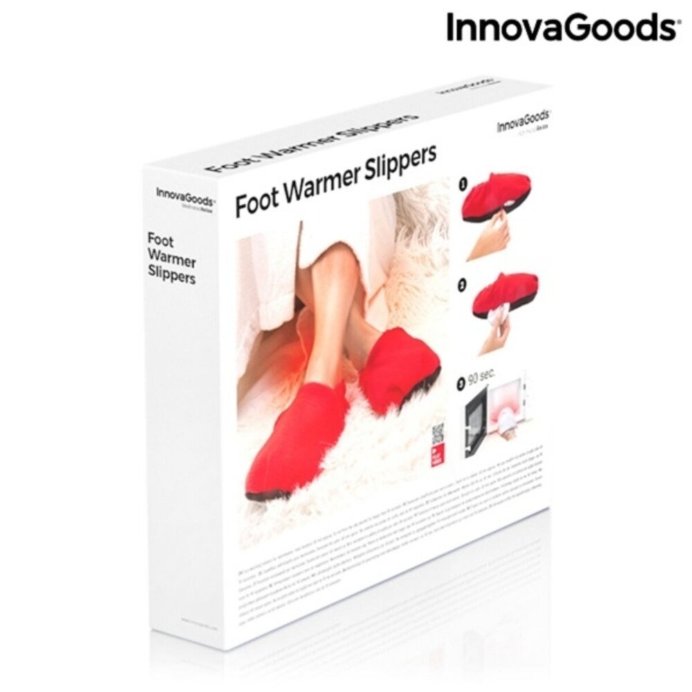 Huismerk Innovagoods Opwarmbare Magnetron Pantoffels - Rood Huismerk Innovagoods Opwarmbare Magnetron Pantoffels - Rood