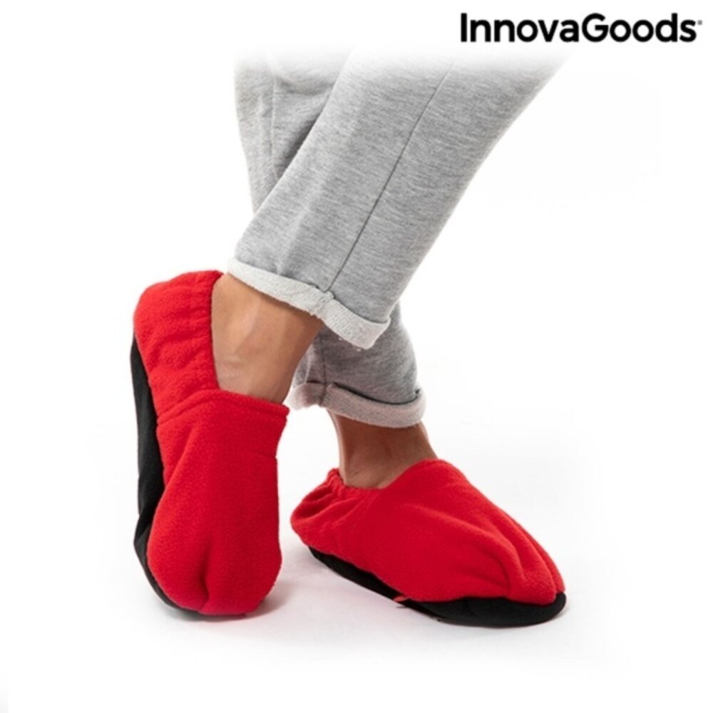 Huismerk Innovagoods Opwarmbare Magnetron Pantoffels - Rood Huismerk Innovagoods Opwarmbare Magnetron Pantoffels - Rood