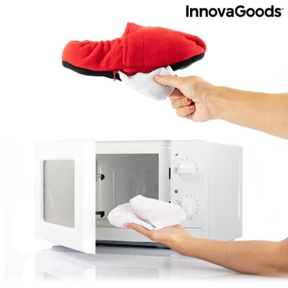 Huismerk Innovagoods Opwarmbare Magnetron Pantoffels - Rood Huismerk Innovagoods Opwarmbare Magnetron Pantoffels - Rood