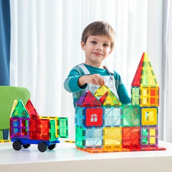 Innovagoods Magnetische 3D-bouwblokken Magoks- 57 onderdelen afbeelding