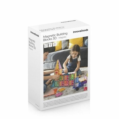 InnovaGoods Innovagoods Magnetische 3D-bouwblokken Magoks- 57 onderdelen InnovaGoods Innovagoods Magnetische 3D-bouwblokken Magoks- 57 onderdelen
