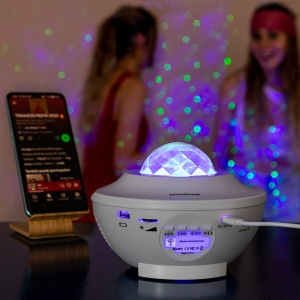 Innovagoods Sterrenprojector met Ledverlichting, Laser en Luidspreker Sedlay afbeelding