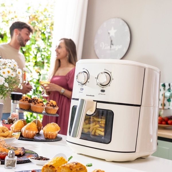 Innovagoods Luchtfriteuse Vynner Pro 6500 Creme 1700W - 6.5L afbeelding