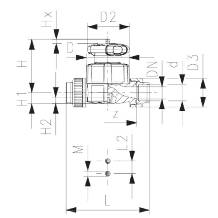 Georg Fischer Diaphragm valve PVC-U