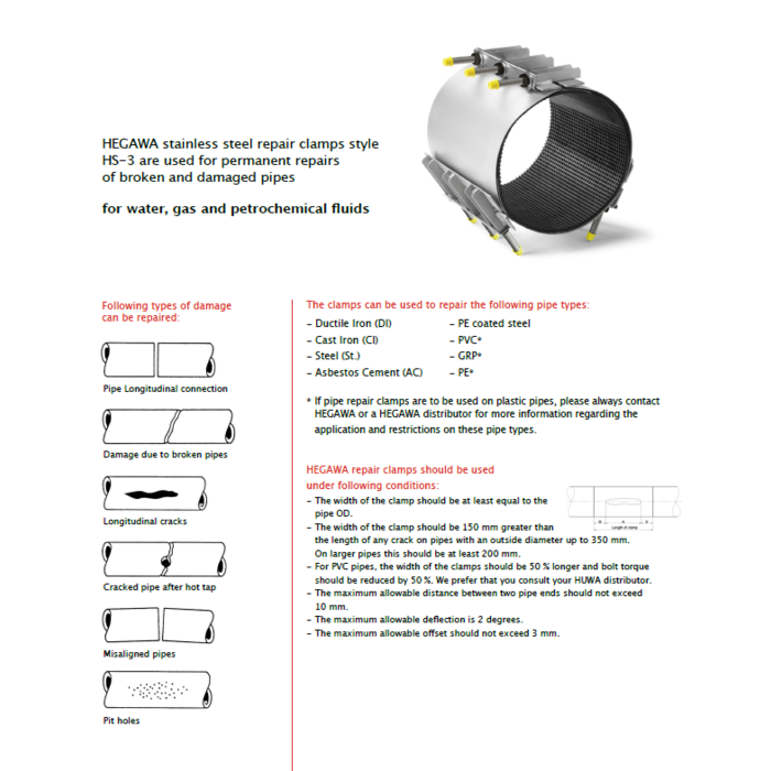 Hegawa HS-3 Reparatieklem 300
