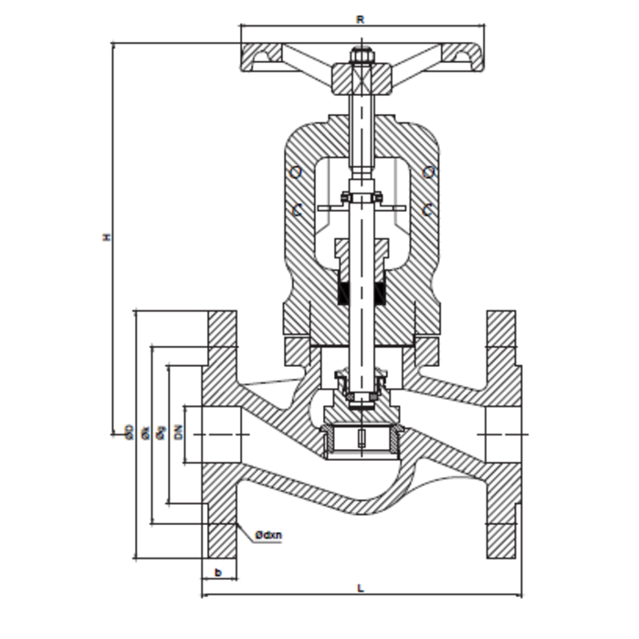 Vescoil International Globe Valve - Straight Type Fixed Disc