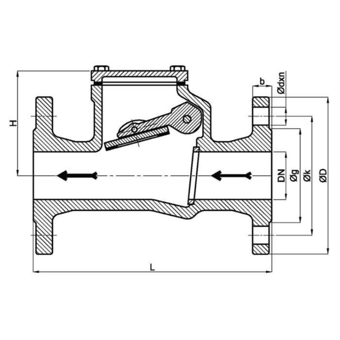 Vescoil International Swing Check Valve PN16