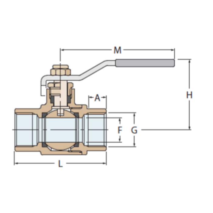Vescoil International Kogelkraan brons RVS handgreep